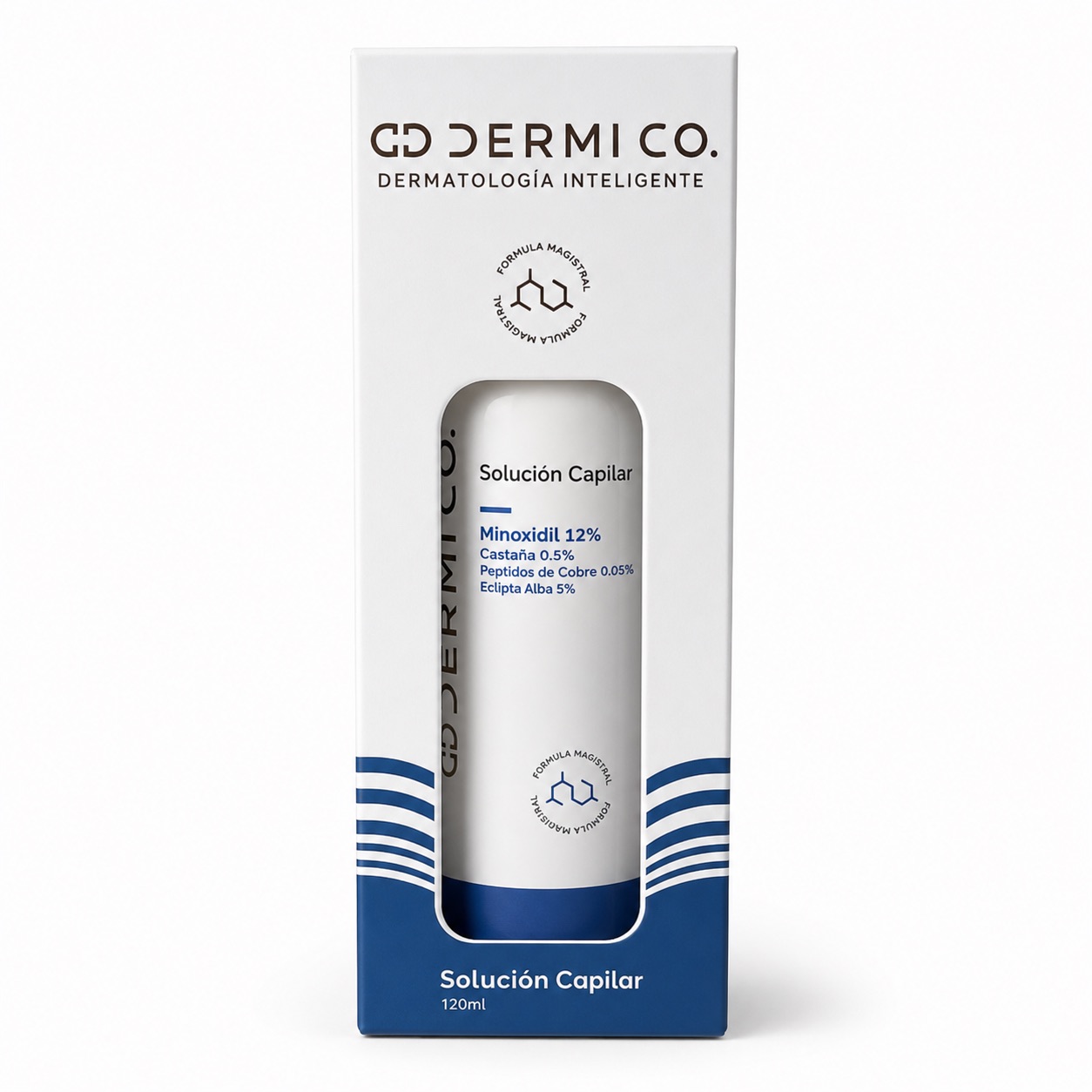 Minoxidil 12 % Dutasterida 0.5 % pepetidos de cobre. Dérmico